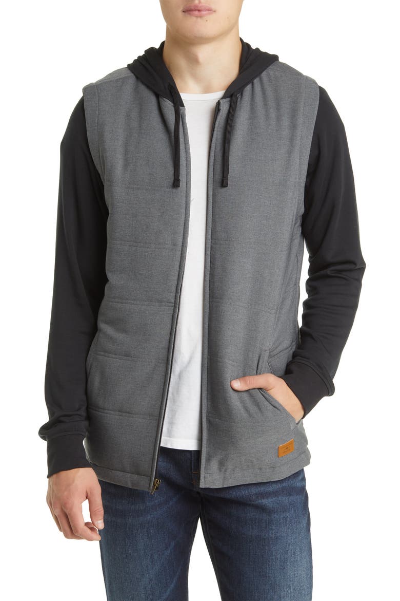 Scavenger Zip Hoodie, Main, color, HEATHER DARK GREY