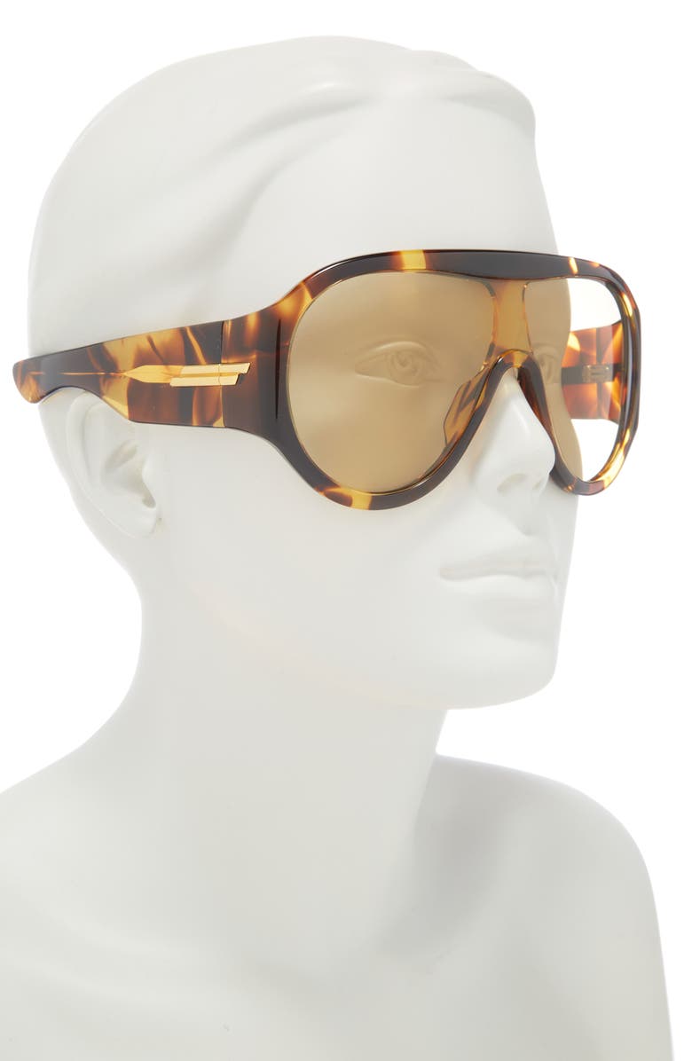 Bottega Veneta 99mm Shield Sunglasses, Alternate, color,