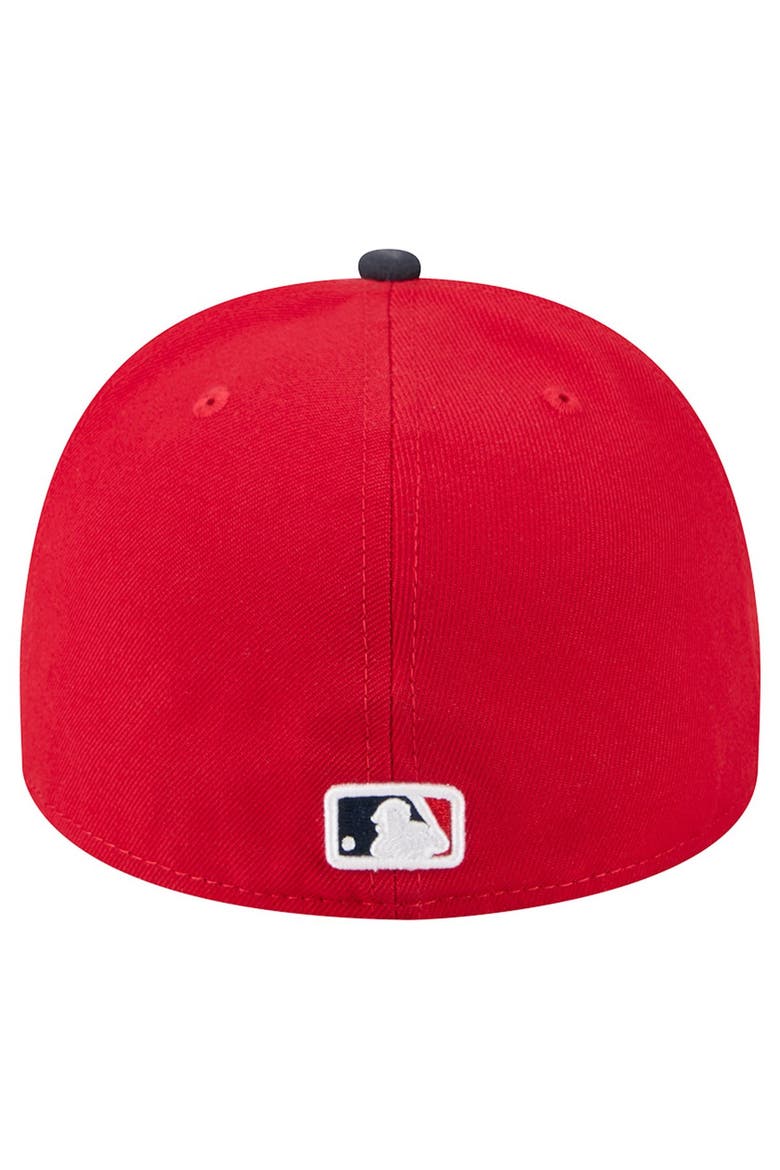 Men's New Era Red/Navy St. Louis Cardinals Cartoon A-Frame 59FIFTY Fitted Hat, Alternate, color, Red