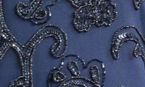 PISARRO NIGHTS PISARRO NIGHTS BEADED CHIFFON MOCK TWO-PIECE DRESS