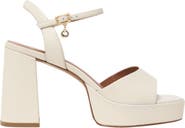maje Leather platform sandals