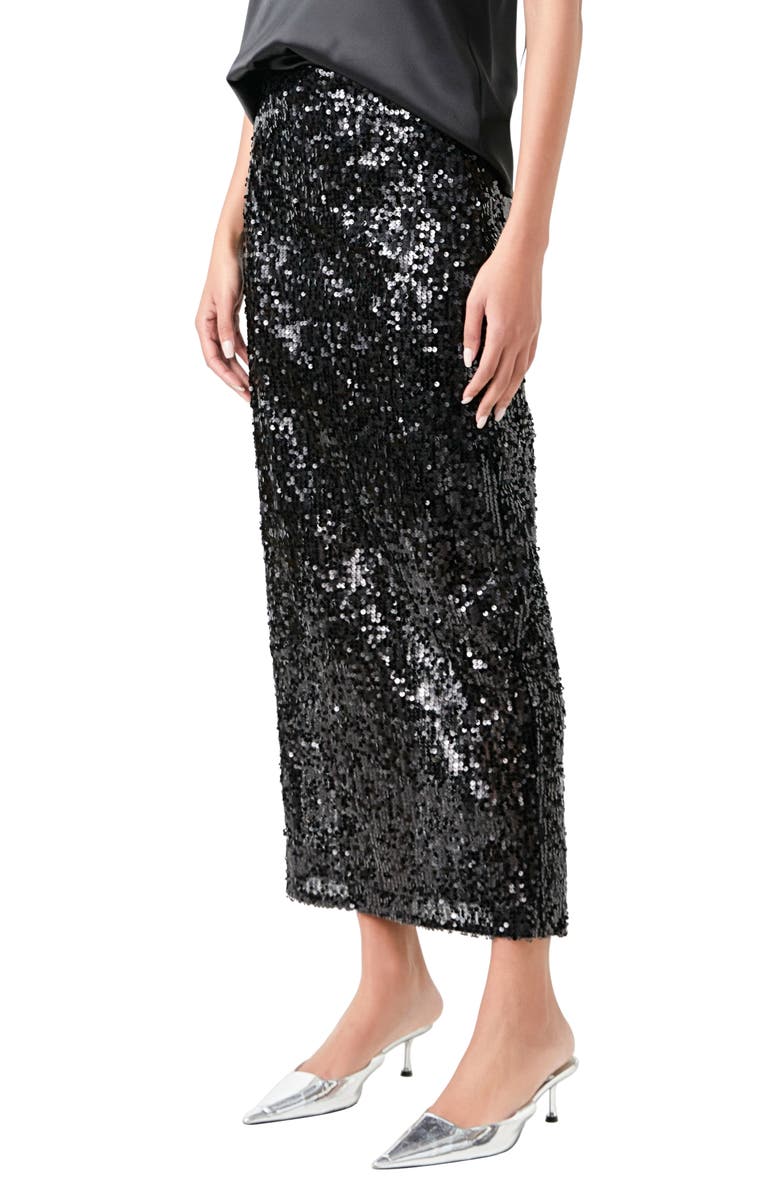 Grey Lab Sequin Maxi Skirt, Alternate, color,