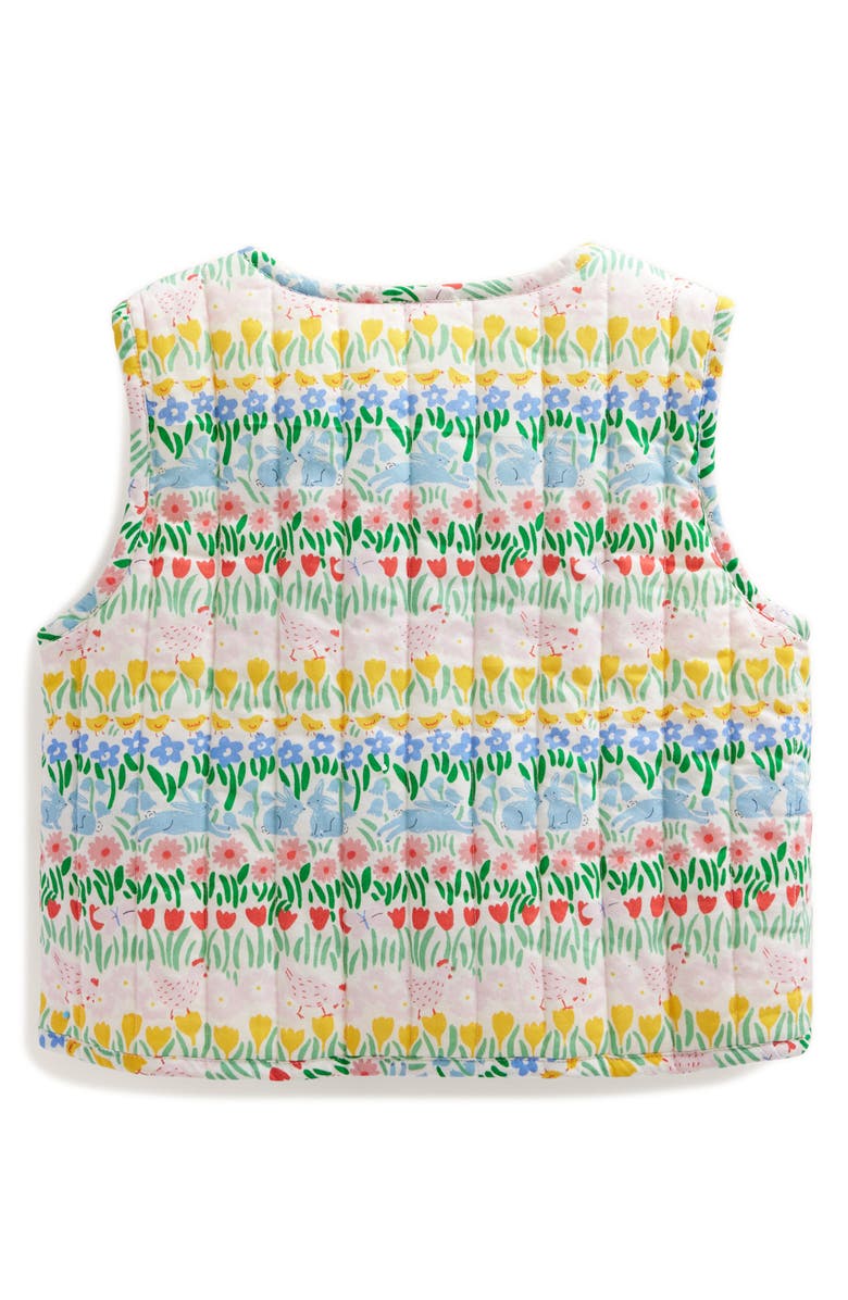 Mini Boden Kids' Floral Quilted Vest, Alternate, color, 