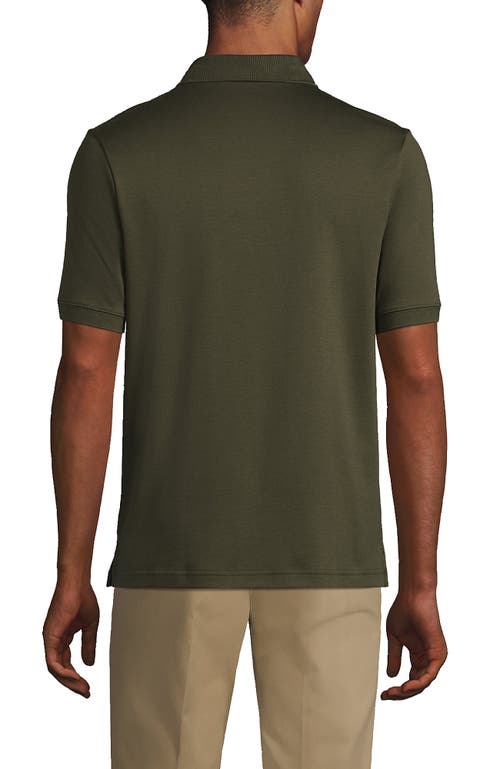 Lands' End Short Sleeve Cotton Supima Polo Shirt In Green