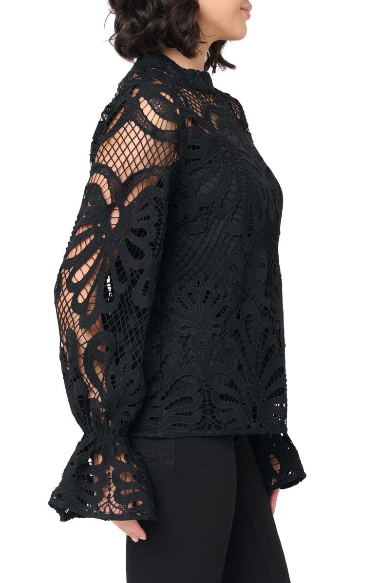GIBSONLOOK Lovely in Lace Top, Alternate, color, Black