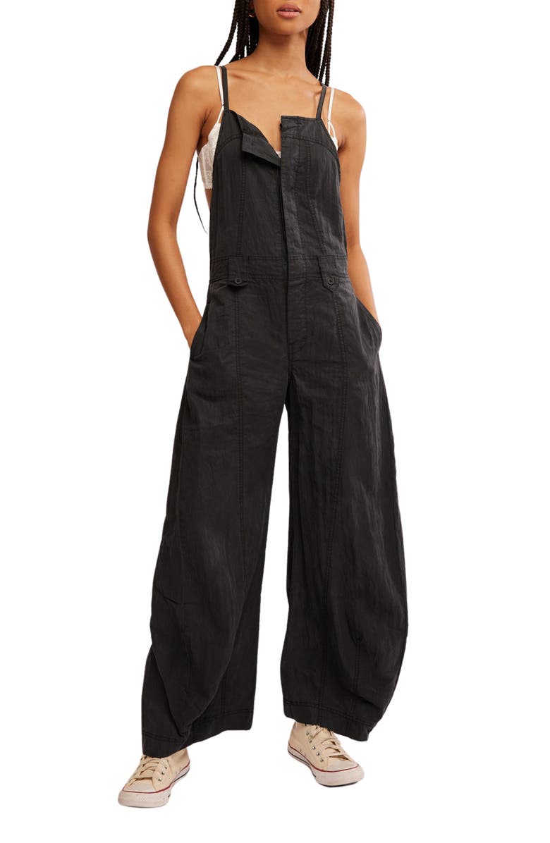 Free People Sylvia Barrel Leg Overalls, Main, color, 