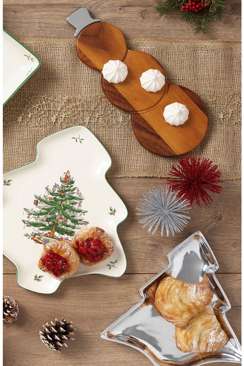 Christmas Tree Serving Dish, Alternate, color, WHITE