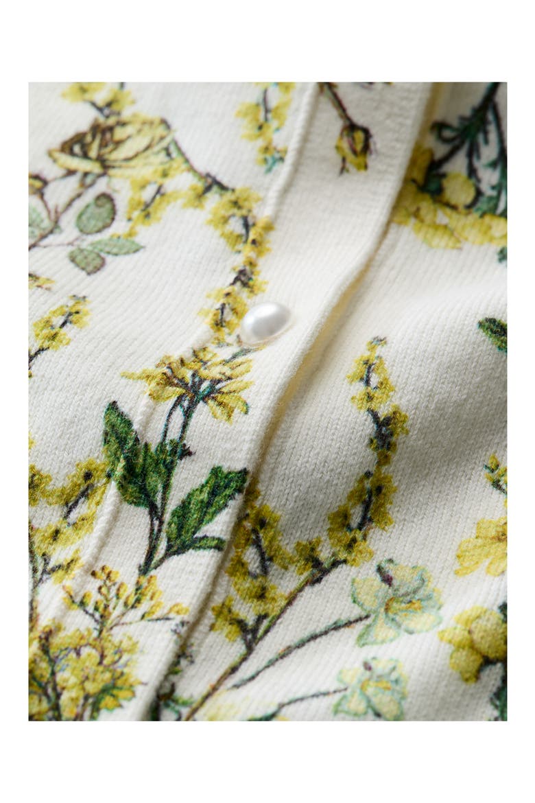 Carson Floral Cotton Blend Cardigan with Removable Collar, Alternate, color, FRESH AIR BUTTER