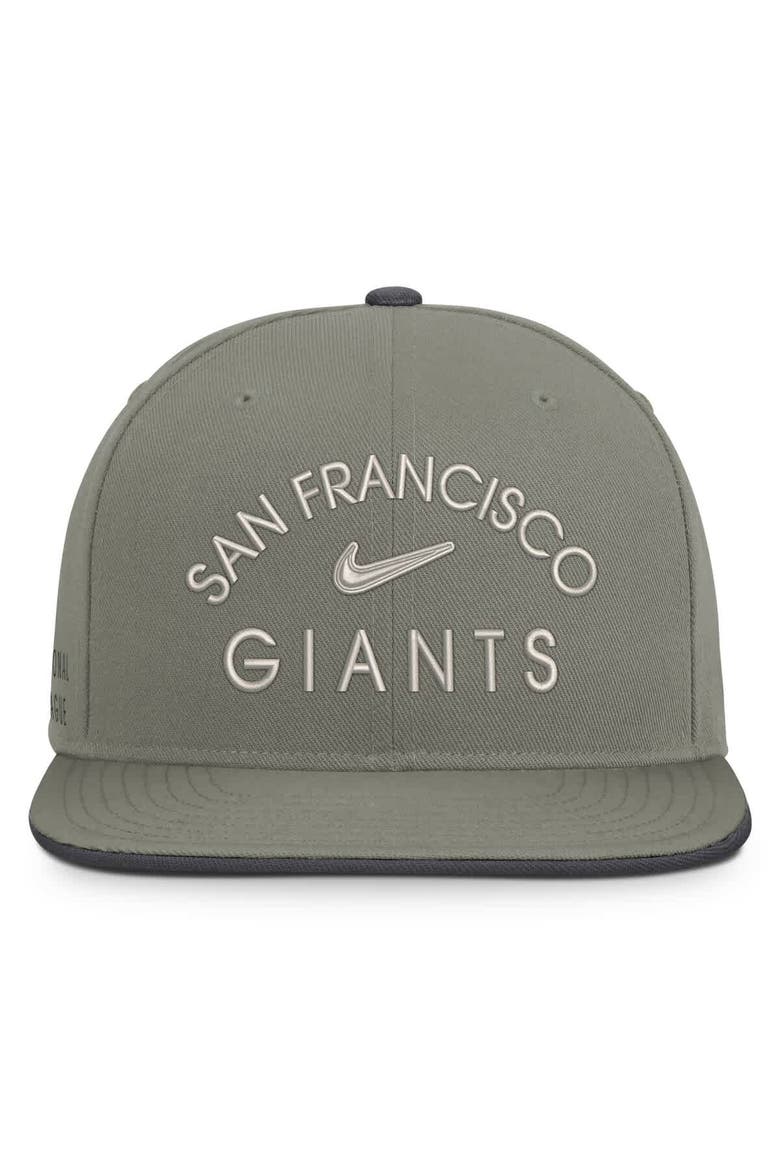 Men's Nike Olive San Francisco Giants Pro Dri-FIT Snapback Hat, Alternate, color, Gray