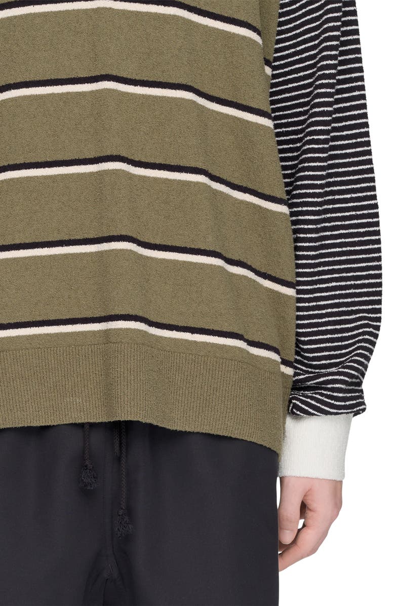 adidas Originals SFTM007 Long Sleeve Polo, Alternate, color, Olive Strata/ Alumina/ Black