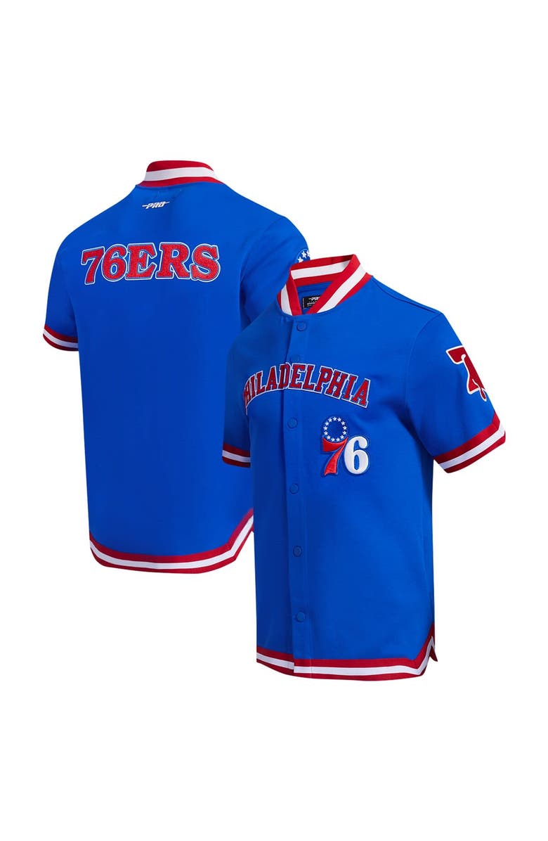 PRO STANDARD Men's Pro Standard Royal Philadelphia 76ers Classic Warm-Up Full-Snap Jacket, Main, color, Royal