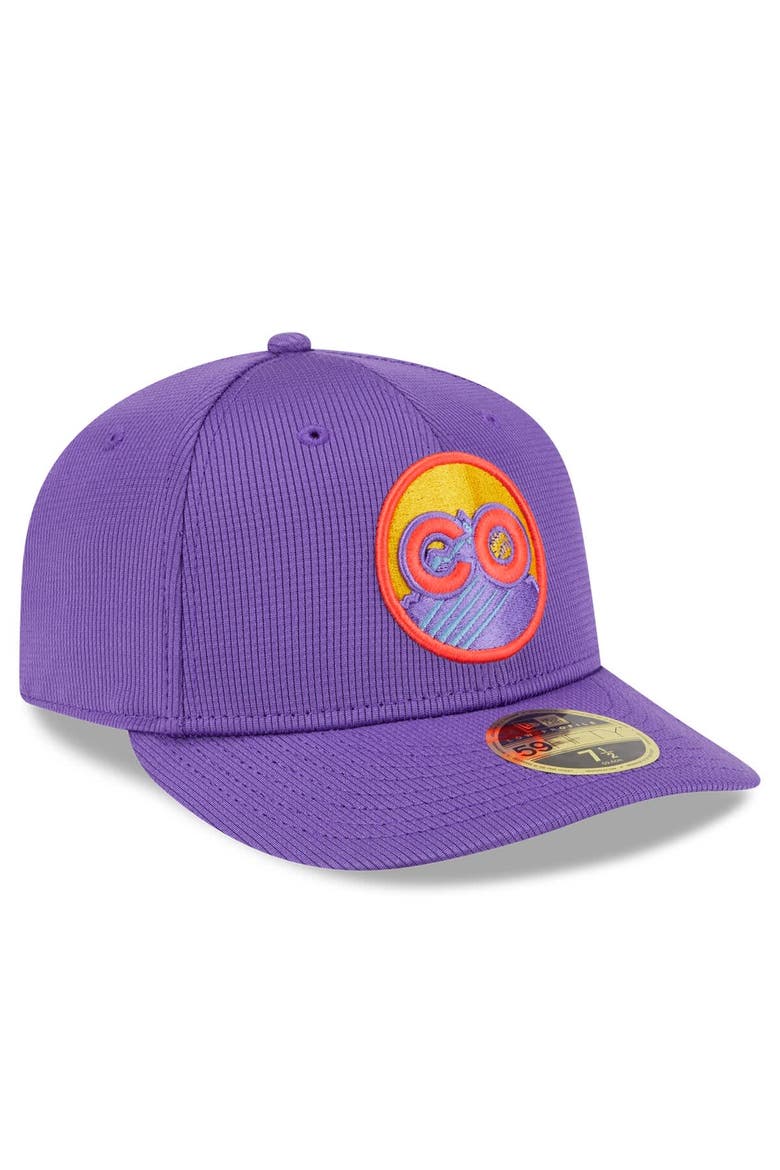 Men's New Era Purple Colorado Rockies 2025 City Connect Batting Practice Low Profile 59FIFTY Fitted Hat, Alternate, color, Purple