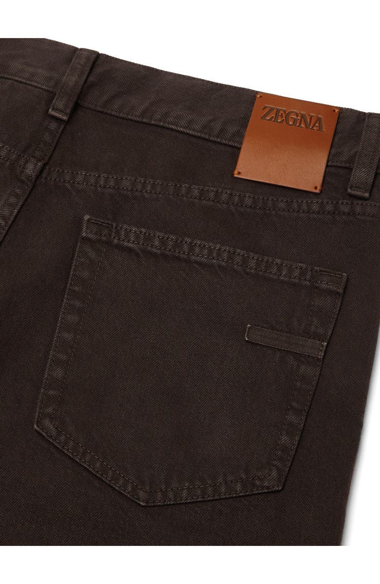 ZEGNA City Fit Nonstretch Denim Jeans, Alternate, color, Dark Brown