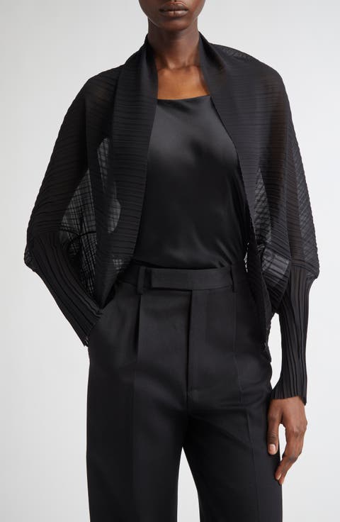 【関税&送料込】Studio Max Mara Poncho Jacquard wool poncho, ultramarine | 
