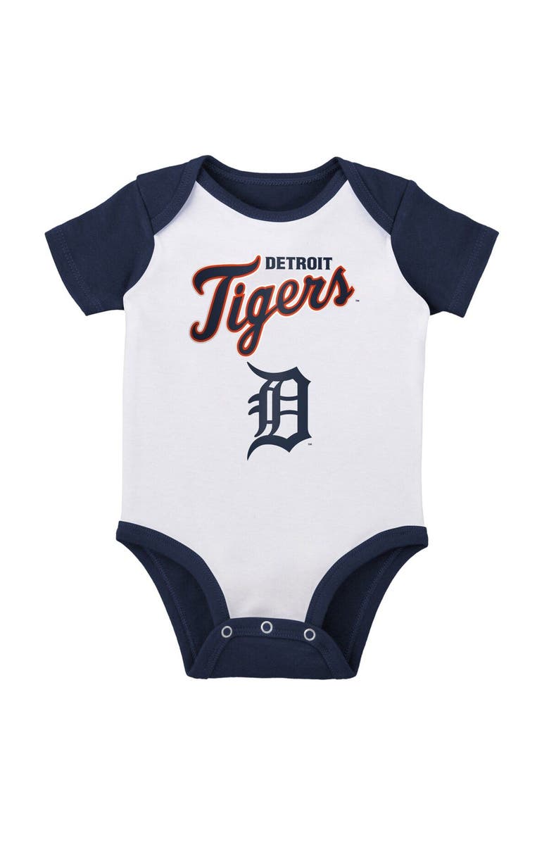 Outerstuff Infant White/Heather Gray Detroit Tigers Two-Pack Little Slugger Bodysuit Set, Alternate, color, 