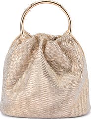 Olga Berg Mabel Crystal Top Handle Clutch