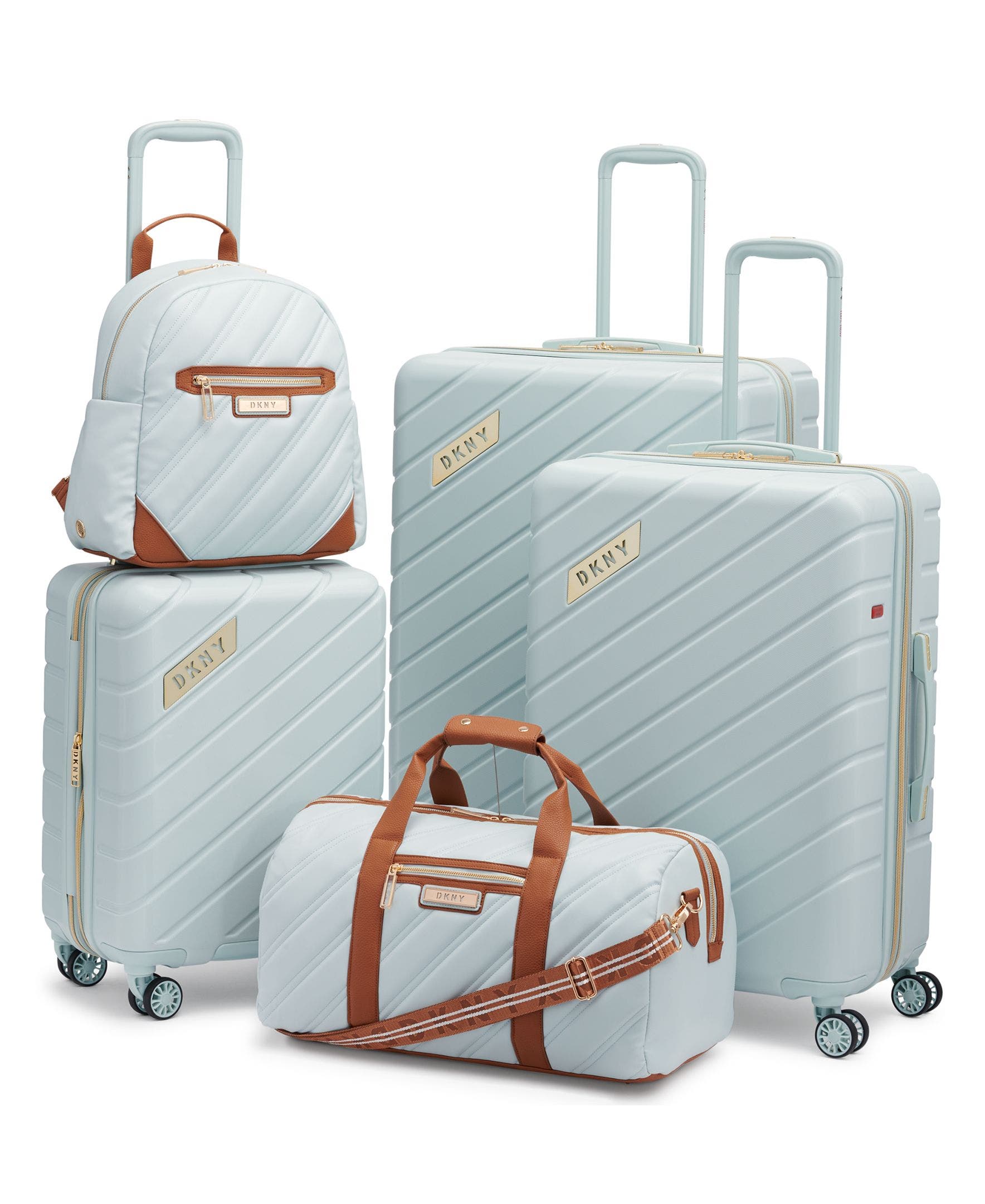 DKNY Bias Backpack, Alternate, color, Jade Sky