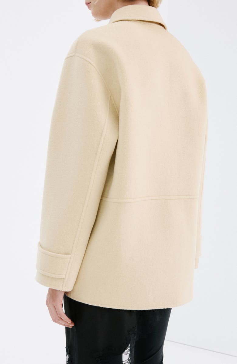 MANGO Wool Blend Jacket, Alternate, color, Vanilla