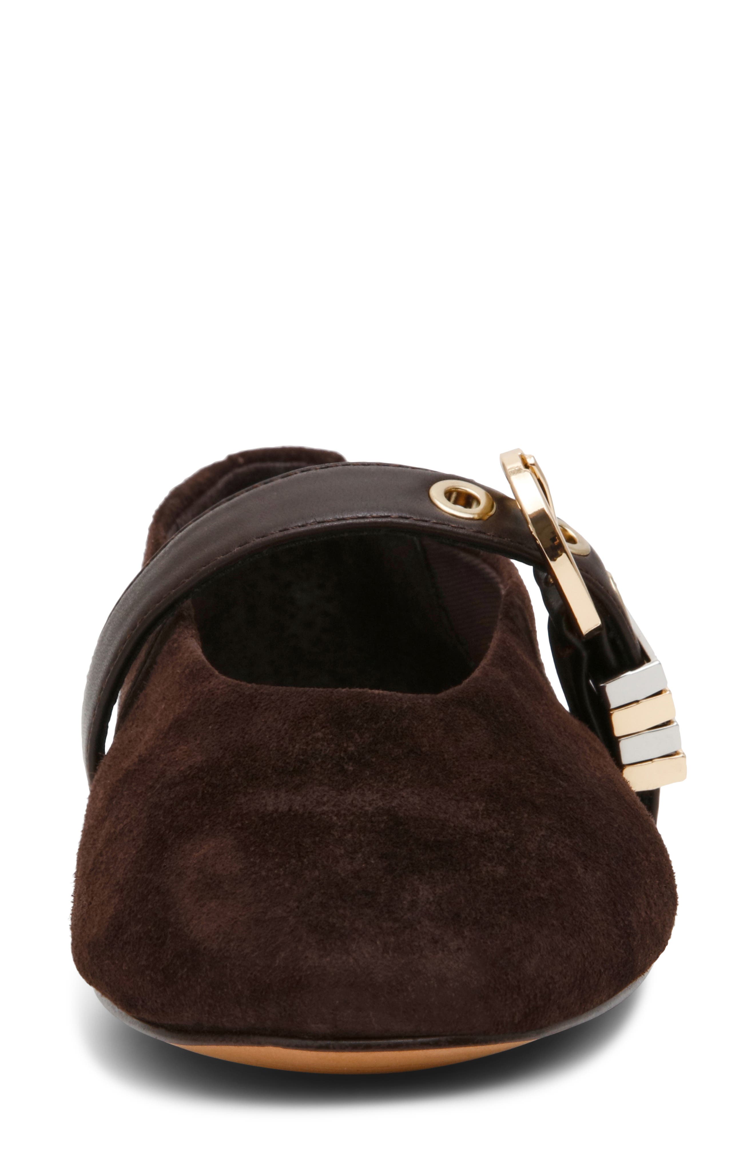 Lucia Mary Jane Flat, Alternate, color, BROWN SUEDE