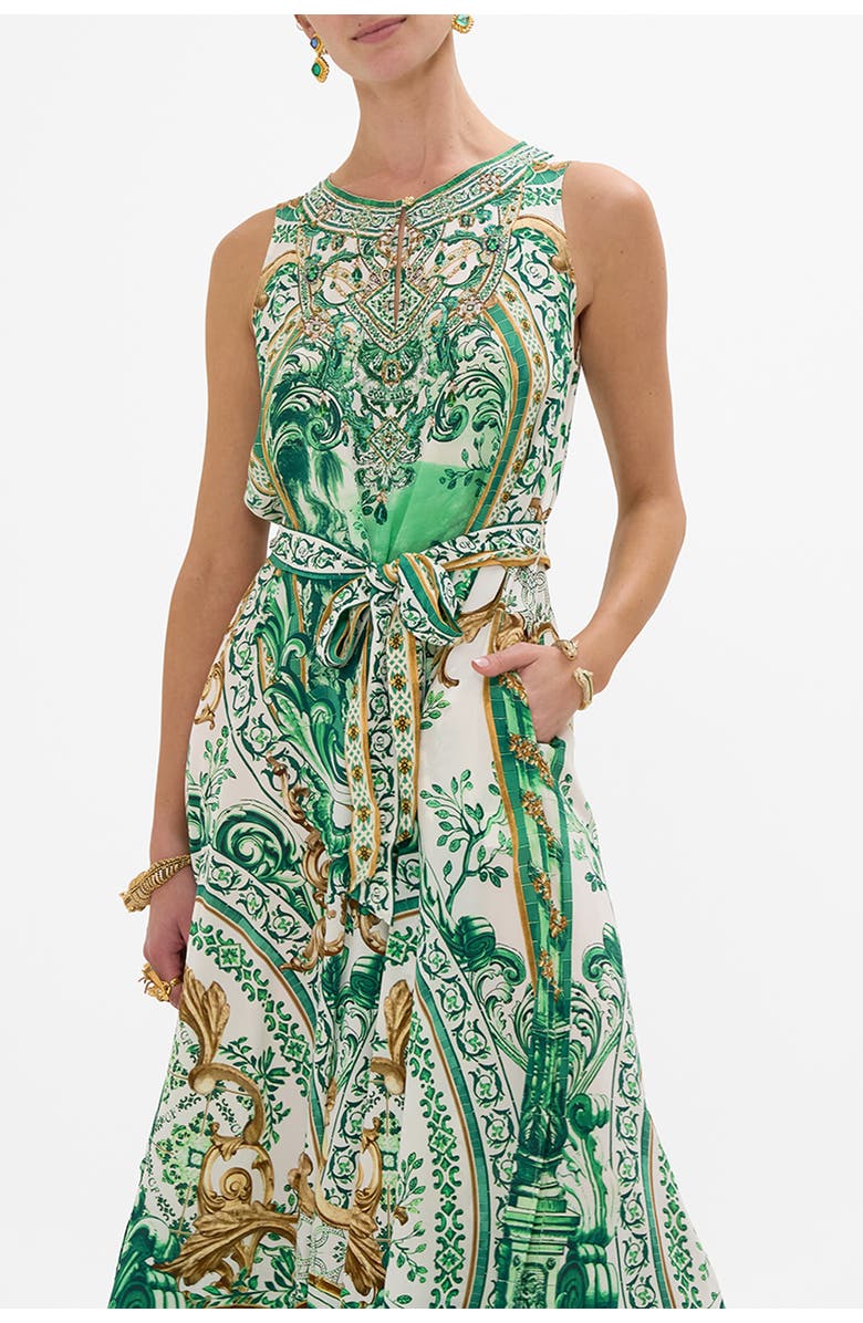 Camilla Flared Jumpsuit Corridor Of Calm, Alternate, color, Corridor Of Calm