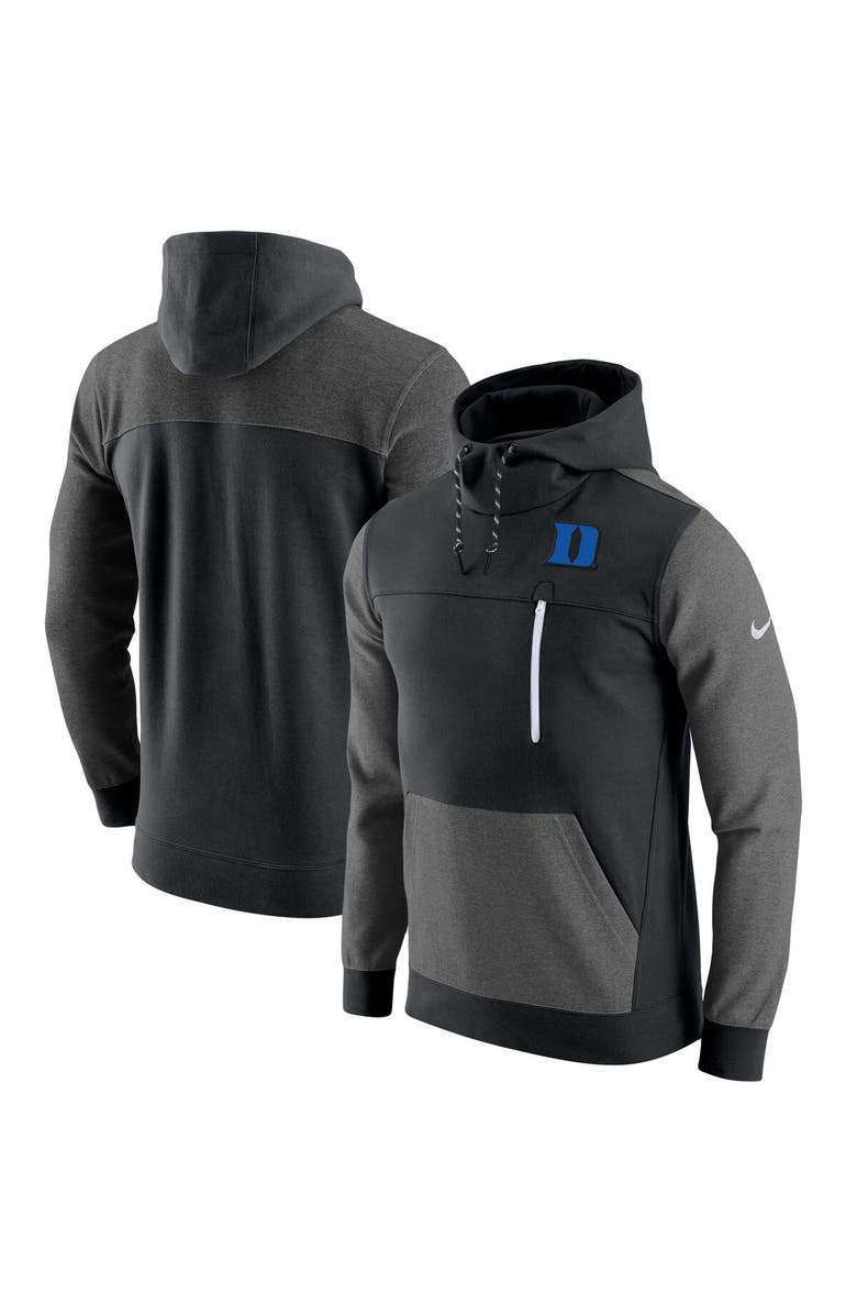 Nike Men's Nike Black Duke Blue Devils AV-15 2.0 Slim Fit Pullover Hoodie, Main, color, Black