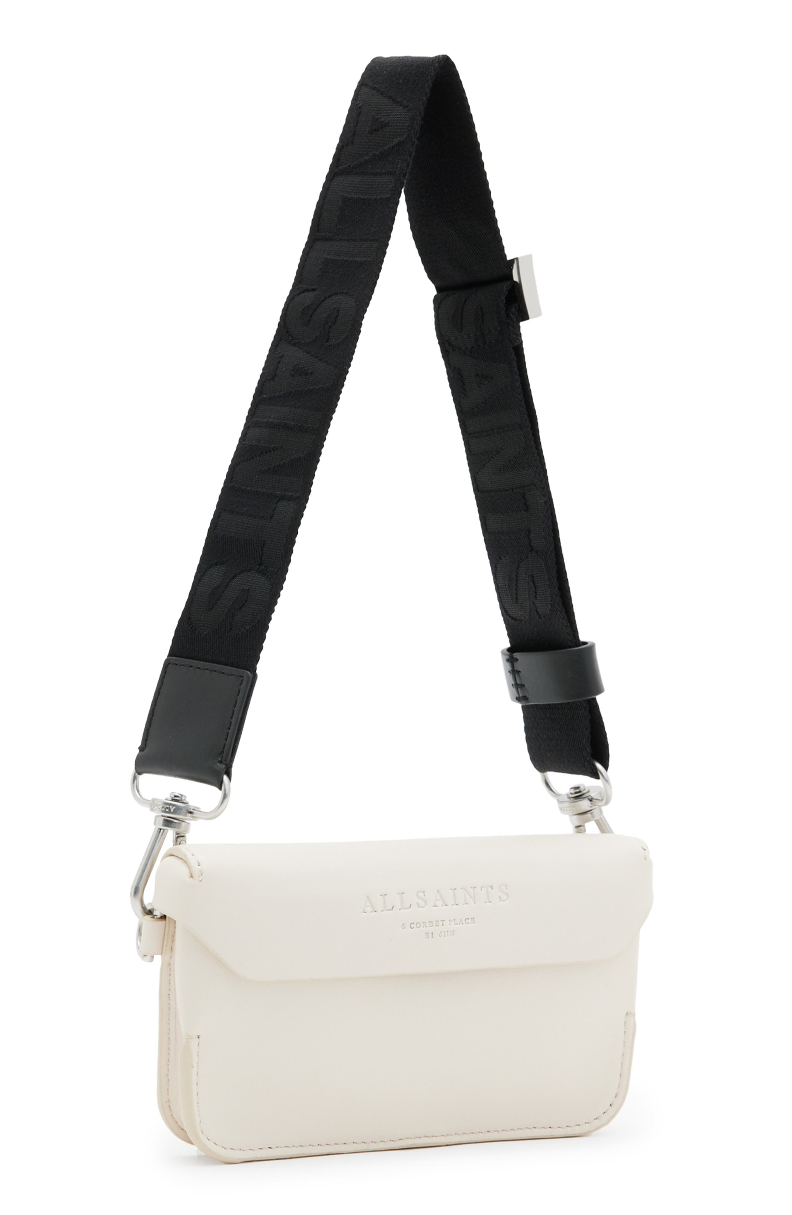 AllSaints Zoe Leather Crossbody Bag, Alternate, color, 