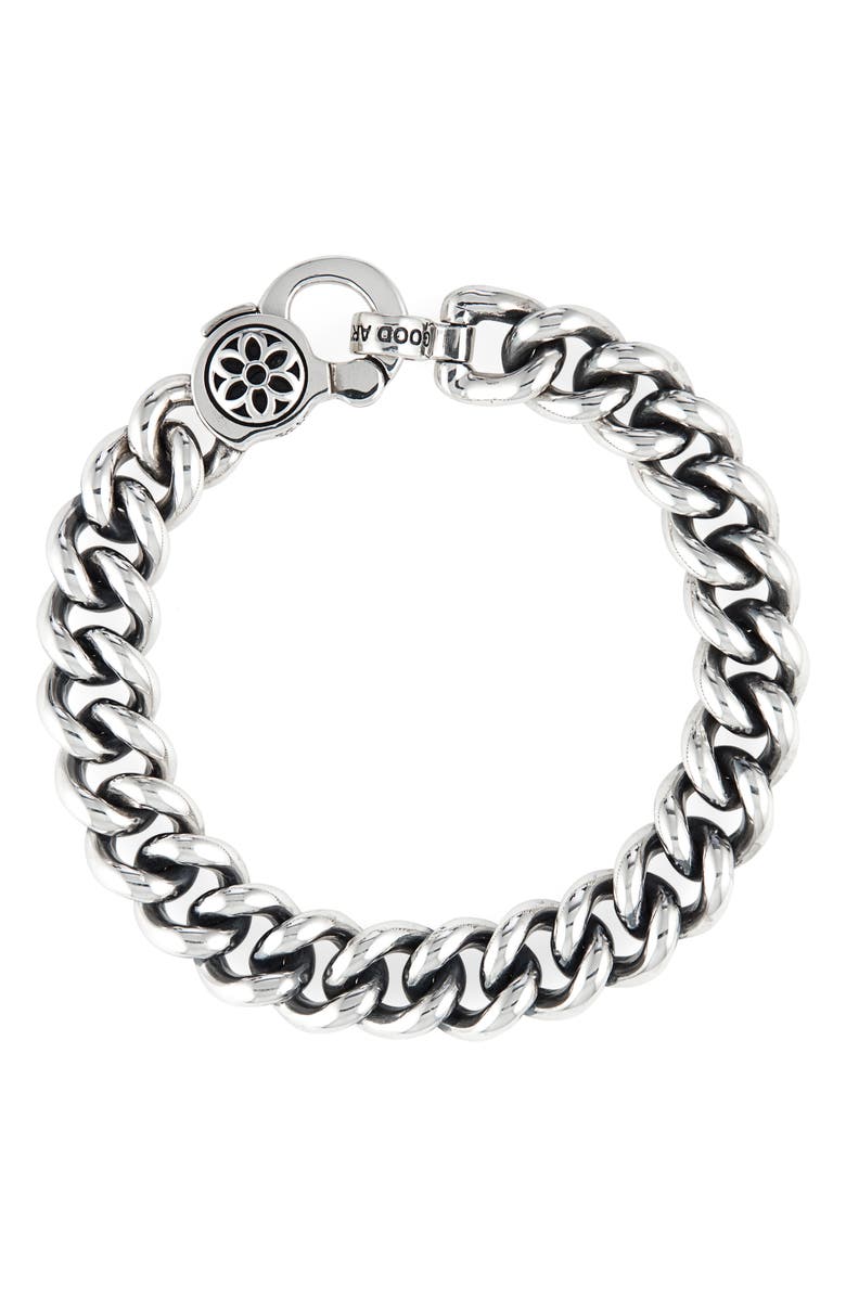 Good Art Hlywd Sterling Silver Curb Chain Bracelet, Main, color,