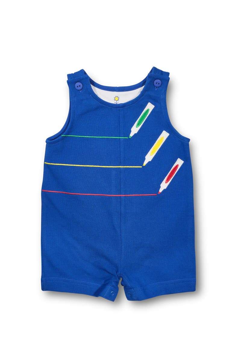 Florence Eiseman French Terry Shortall With Markers, Main, color, Royal Multicolor