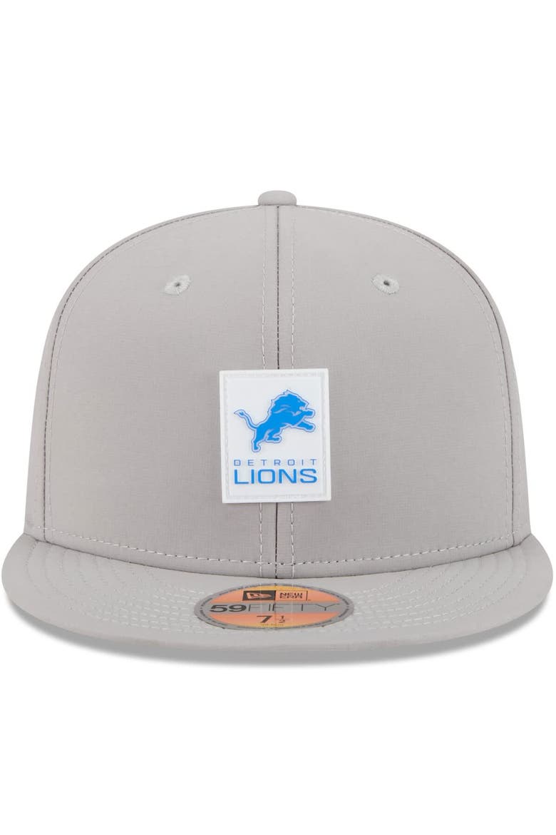 Men's New Era Gray Detroit Lions 2025 Sideline  59FIFTY Fitted Hat, Alternate, color, Gray