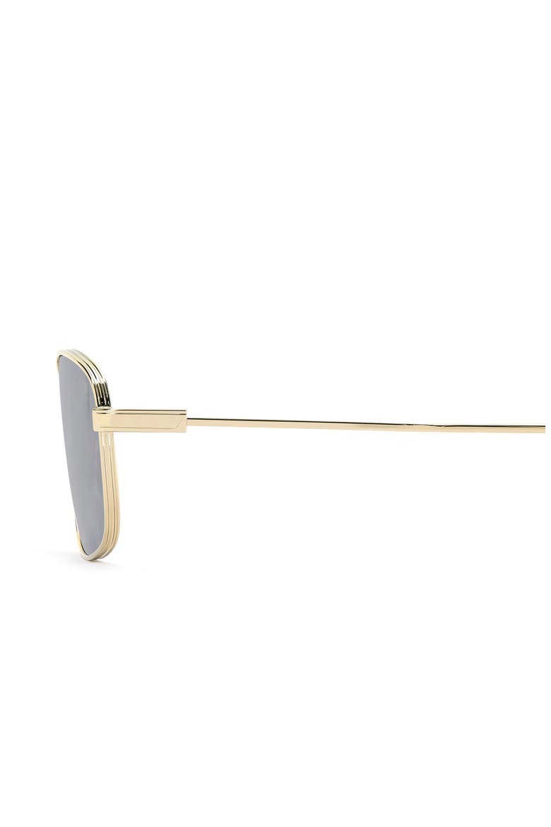 55mm Rectangular Sunglasses, Alternate, color, GOLD WHITE MARBLE/ GREY