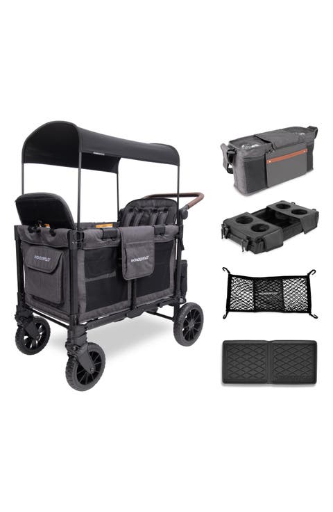 W4 Luxe Pro Quad 4-Passenger Stroller Wagon Bundle