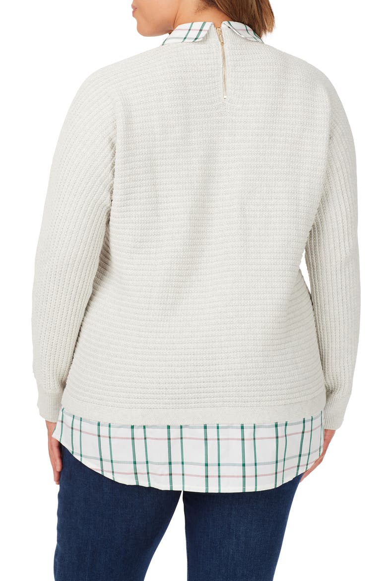 Cotton Layered Sweater, Alternate, color, IVORY MULT