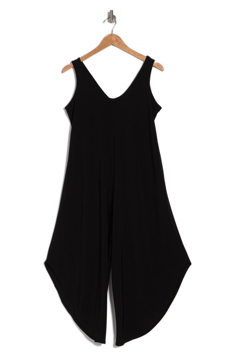 TASH AND SOPHIE V-Neck Sleeveless Wide Leg Jumpsuit, Alternate, color, Blk