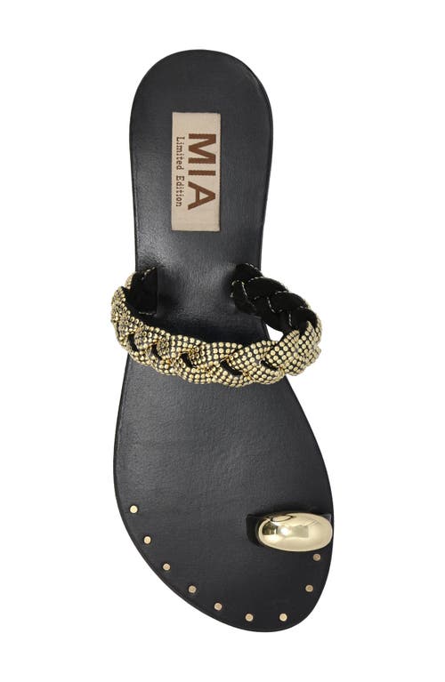 Shop Mia Limited Edition Toya Toe Loop Sandal In Black