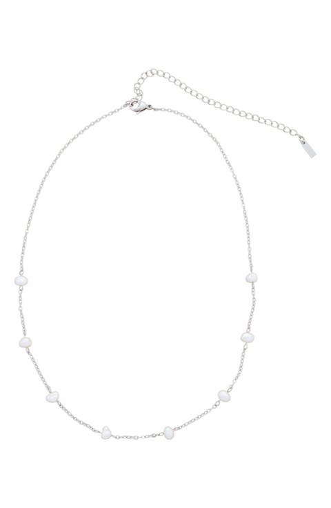 Freshwater Pearl Station Necklace