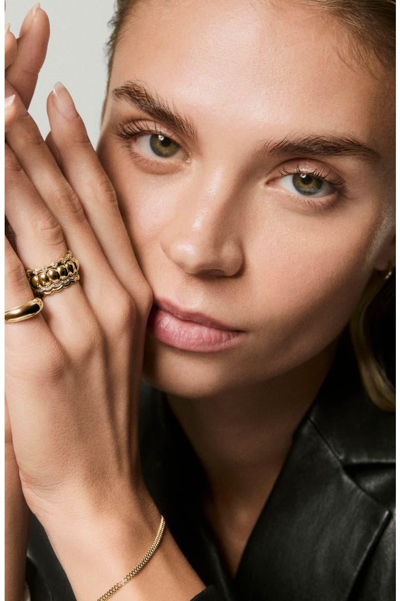 Puffy Stacker Ring, Alternate, color, 18k Gold Vermeil