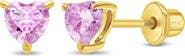 In Season Jewelry Cubic Zirconia Birthstone Plated Solitaire Earrings