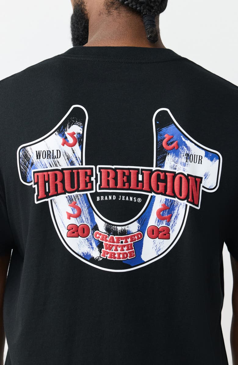 True Religion Abstract Horseshoe Graphic T-Shirt, Alternate, color, 