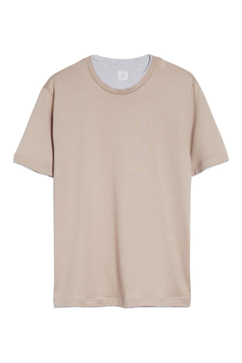 Crewneck T-Shirt, Alternate, color, 26-13 DUST PINK/ LIGHT GREY