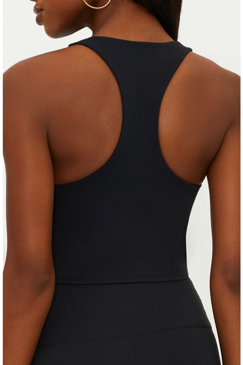 Yara Racerback Crop Top, Alternate, color, BLACK