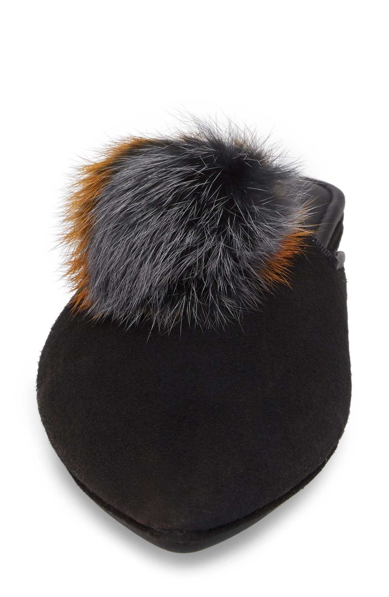 Yosi Samra Vidi Genuine Rabbit Fur Loafer Mule, Alternate, color, 