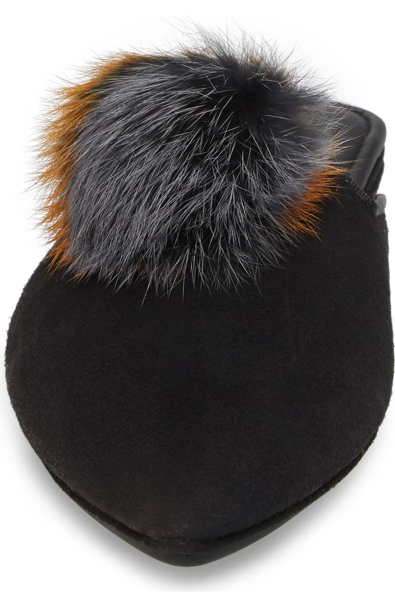 Yosi Samra Vidi Genuine Rabbit Fur Loafer Mule, Alternate, color,