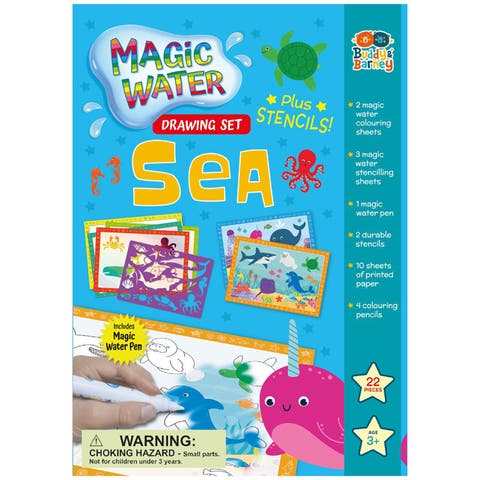Magic Water Drawing Set, Ocean Animal Themed Activity, Kids 3+