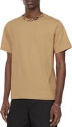 Burberry Check Trim Cotton T-shirt