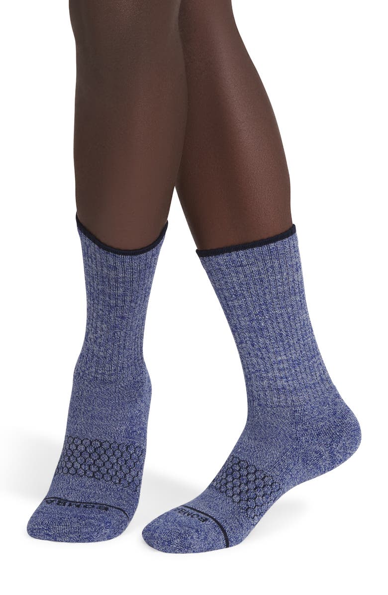 Bombas Merino Wool Blend Crew Socks, Alternate, color, Glacier Blue