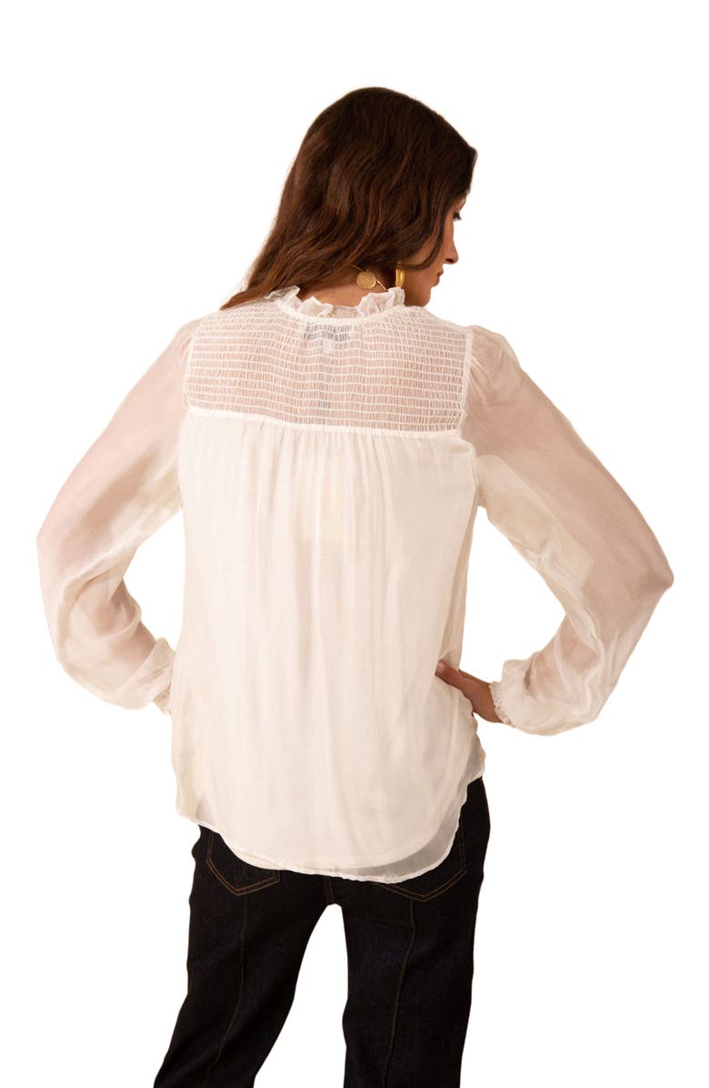 Hale Bob Lucia Solid Chiffon Top, Alternate, color, 