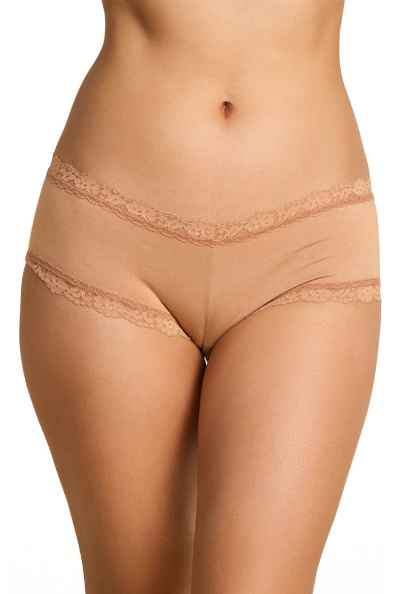 Stretch Supima® Cotton Boyshorts, Main, color, SUNTAN