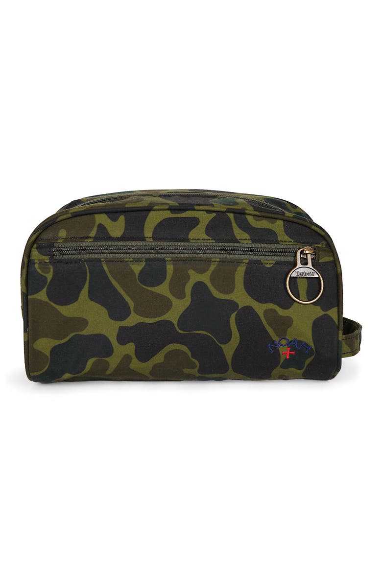 x Noah Waxed Cotton Toiletry Case, Main, color, CAMO