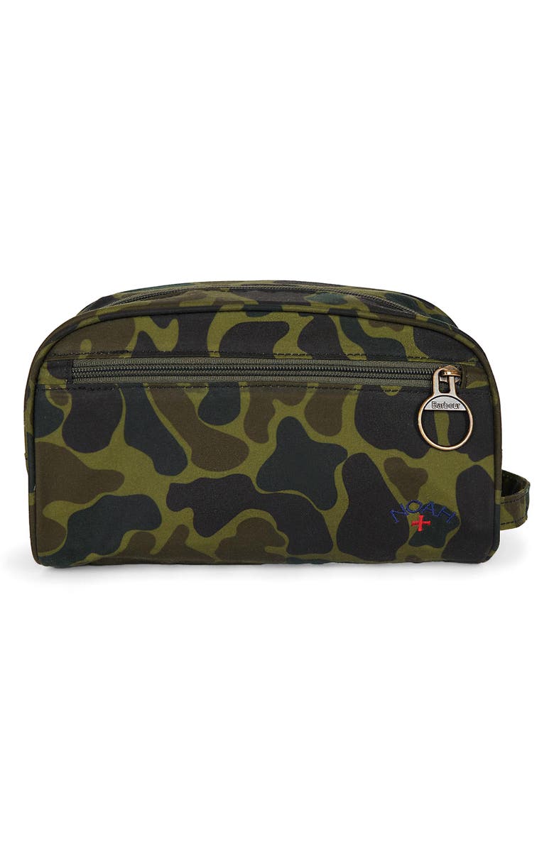 Barbour x Noah Waxed Cotton Toiletry Case, Main, color, 