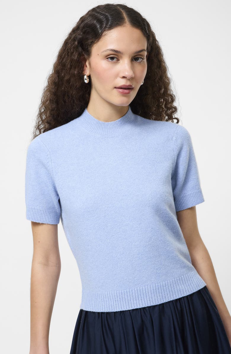 French Connection Vhari Short Sleeve Crop Sweater, Alternate, color, Moonmist